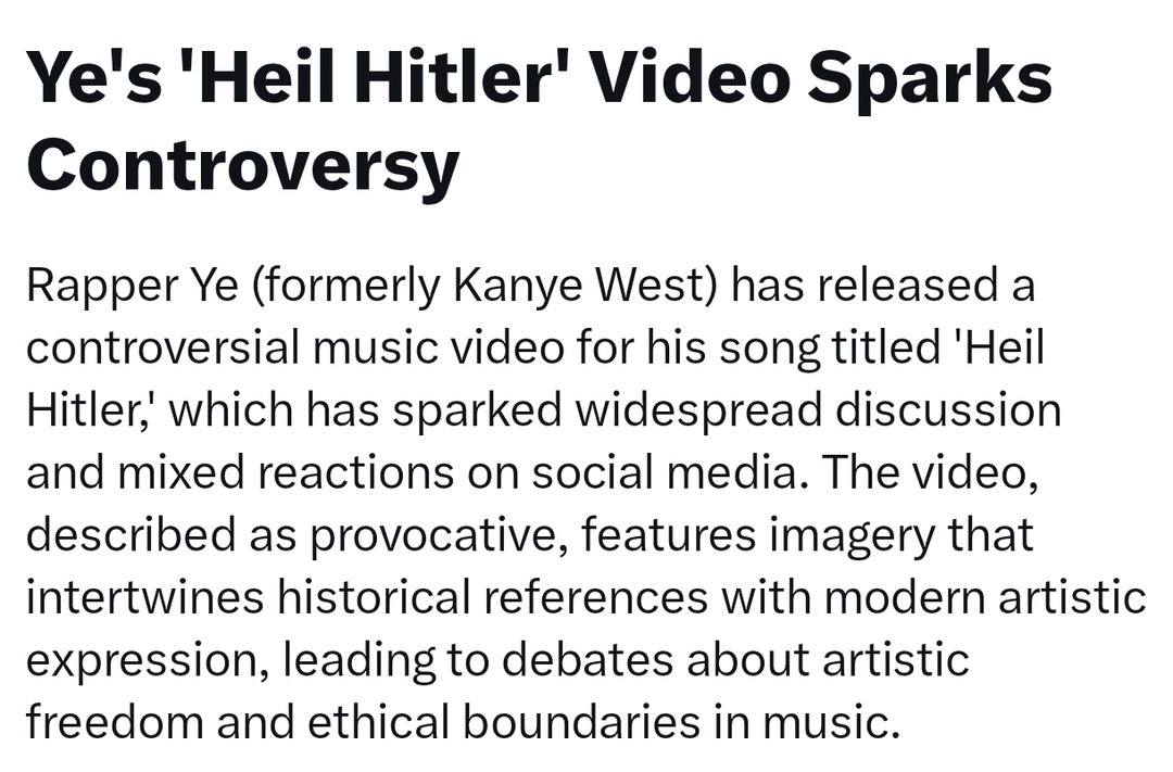 Ye’s new video ‘Heil Hitler’ just set the internet on fire - meme