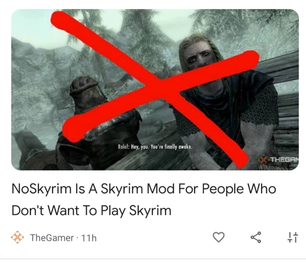 No skyrim - meme
