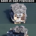 Two story houseboat in San Francisco