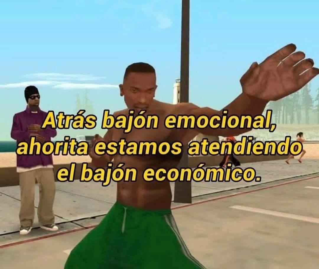 bajón emocional y económico al mismo tiempo - meme