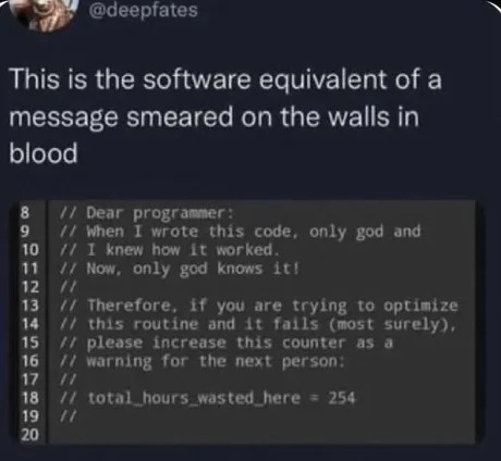 Programming blood message - meme