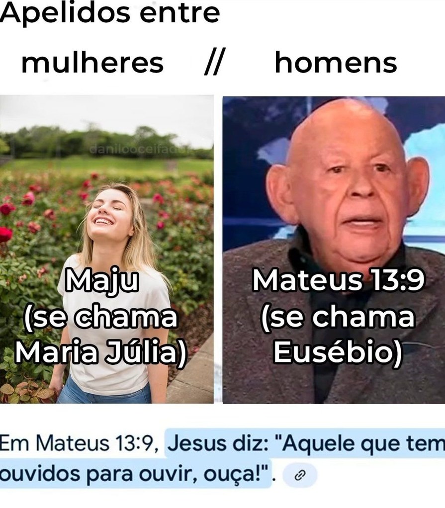 Eu sou literalmente o Mateus 13:9 - meme
