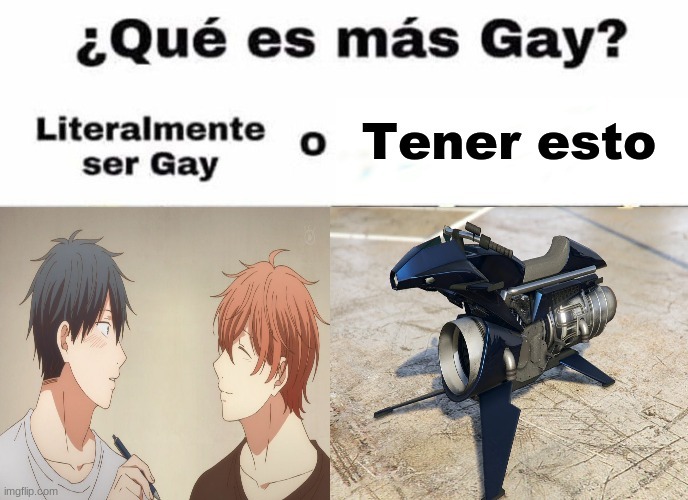 los que usan la moto voladora son gays, peleen como los hombres - meme