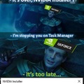 Nvidia installer cannot be stopped at this point
