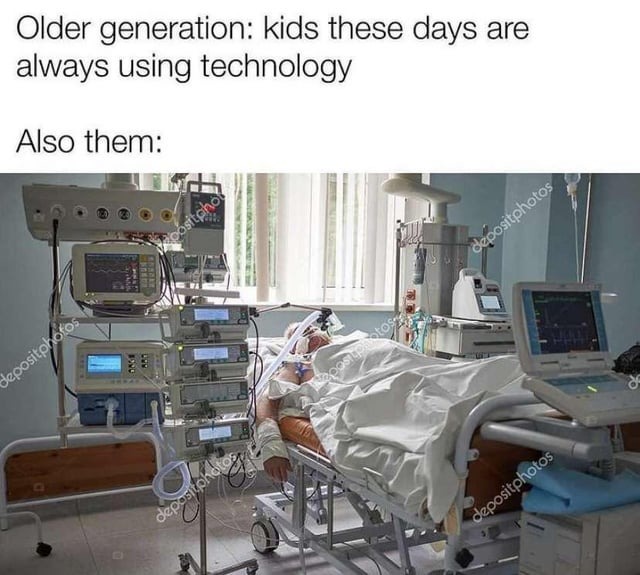 Old generation technology - meme
