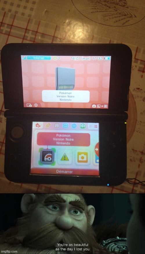 J'ai retrouvé ma 3DS et Pokemon Noir - meme