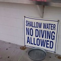 Warning: Shallow water