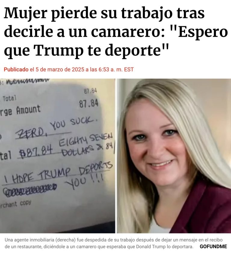Pierde la chamba por decir al camarero que espera que trump lo deporte - meme