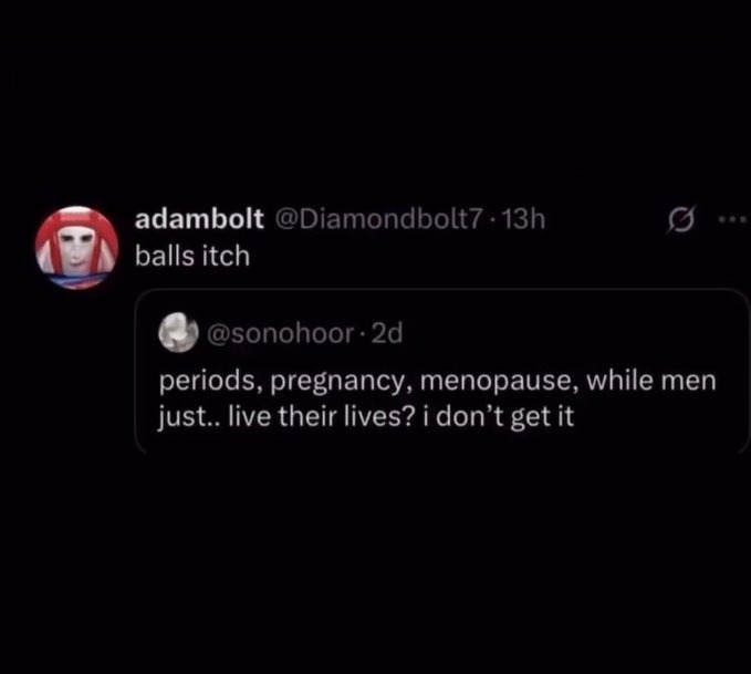 we get sperm cramps - meme