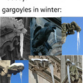 Gargoyles in winter