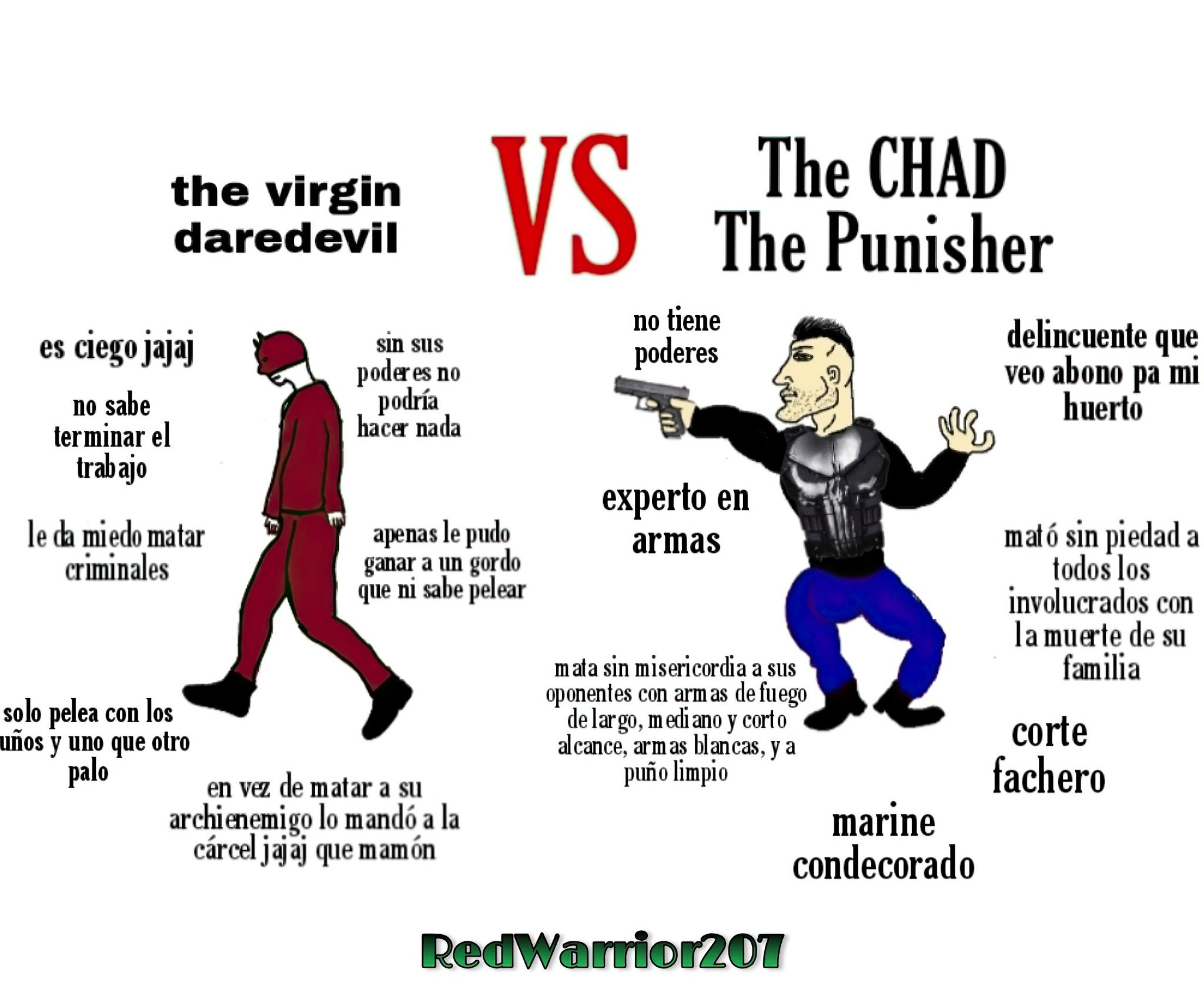 the punisher=gigachad - meme
