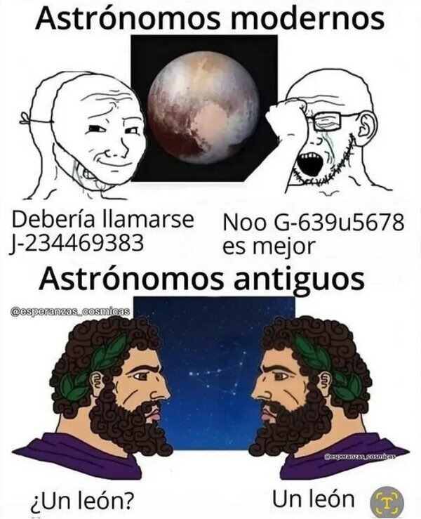 Astrónomos antiguos chad - meme