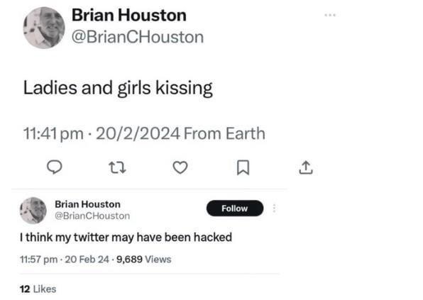 Poor Brian has been hacked - meme