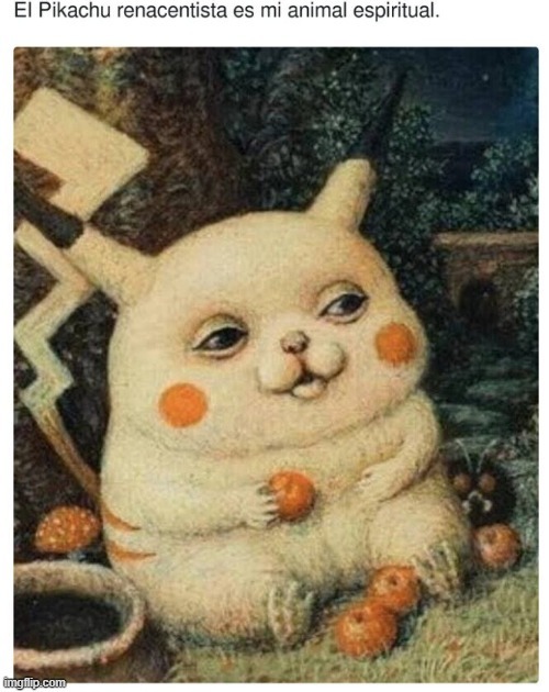 Pikachu renacentista - meme