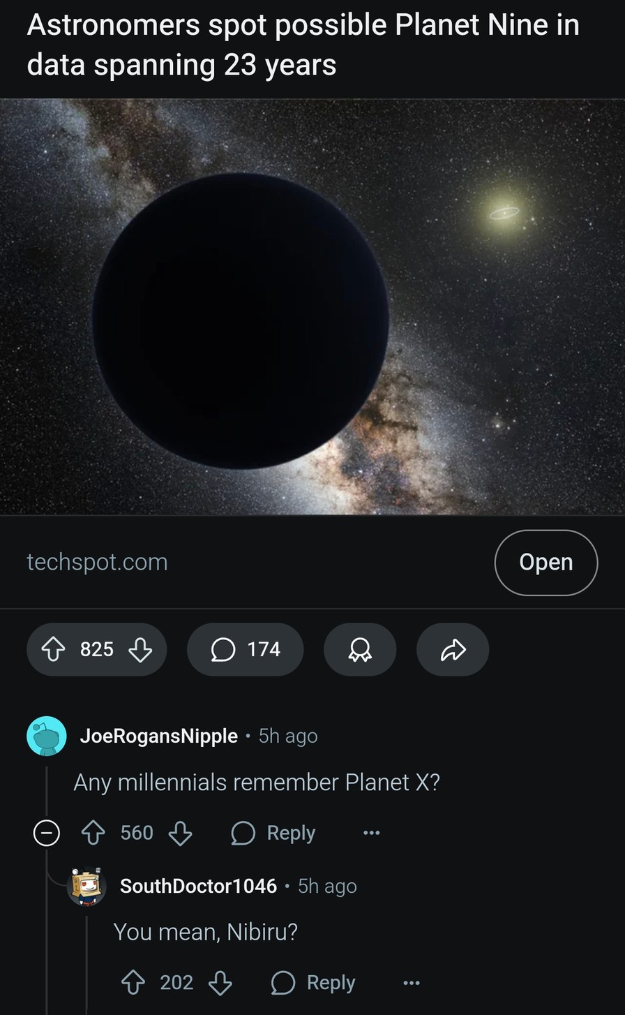 Astronomers think Planet Nine might be real after all - meme