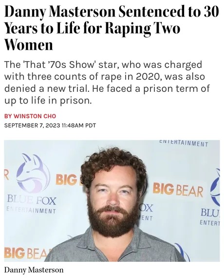 Danny Masterson sentenced to 30 years - meme