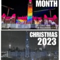 Canada during Pride Month vs during Christmas