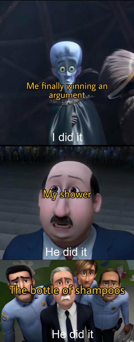 Funny shower thoughts with Megamind - meme