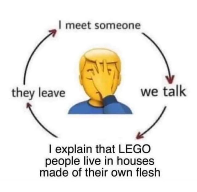 think in LEGO - meme
