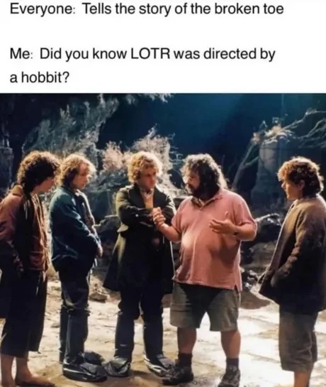 LOTR was directed by a hobbit - meme