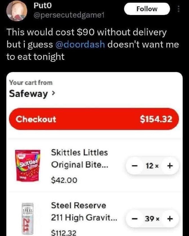 doordash really said starve peasant - meme