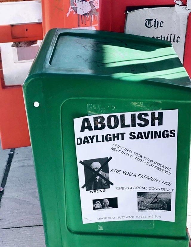 Abolish daylight savings. You are not a farmer - meme