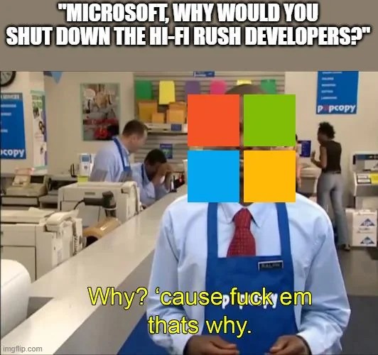 Windows and Hi fi rush - meme