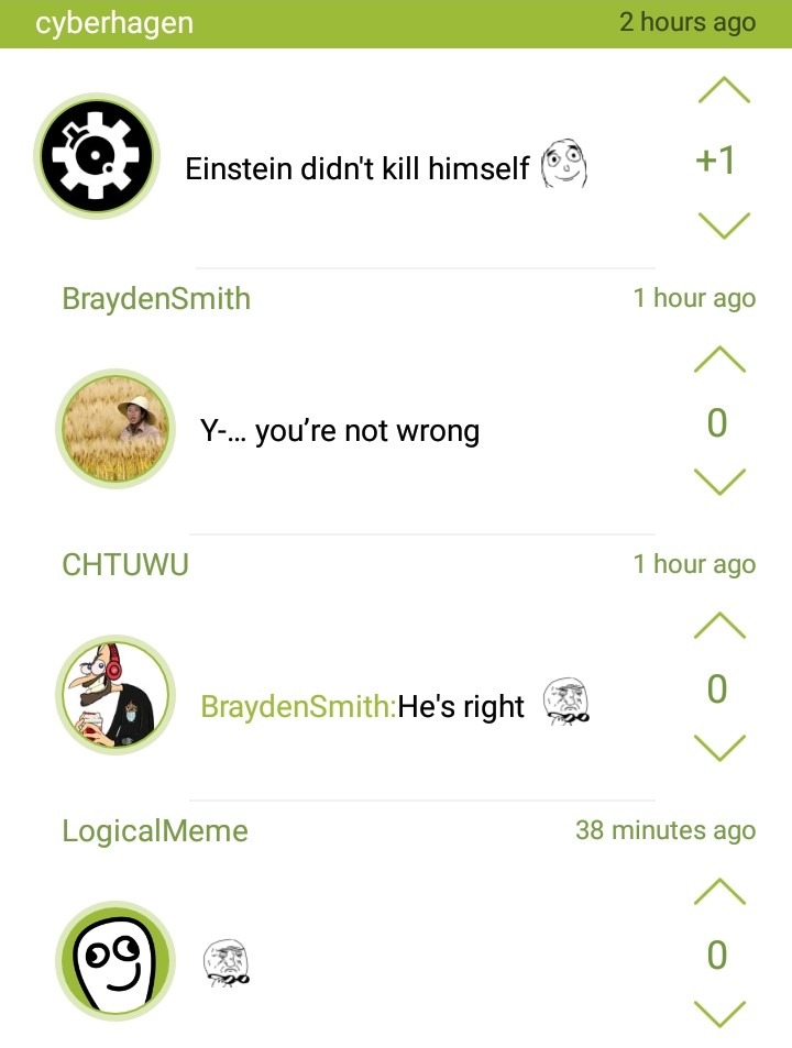 Einstein didn't kill himself - meme