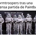 Stormtroopers tras una partida de Paintball