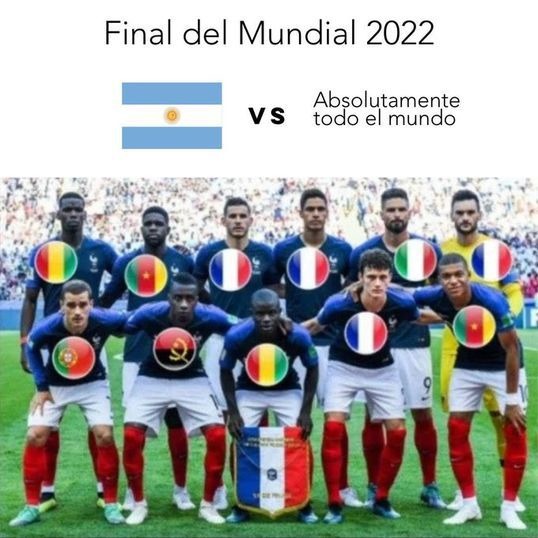 Meme de Francia en la final del mundial 2022