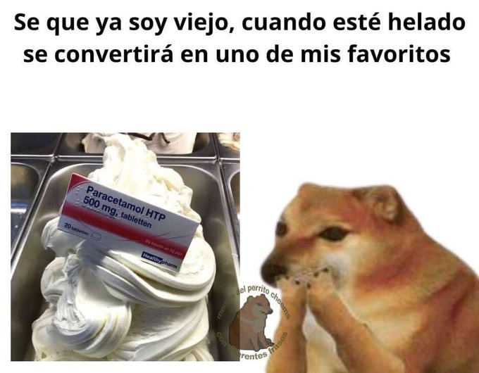 Helado de paracetamol - meme