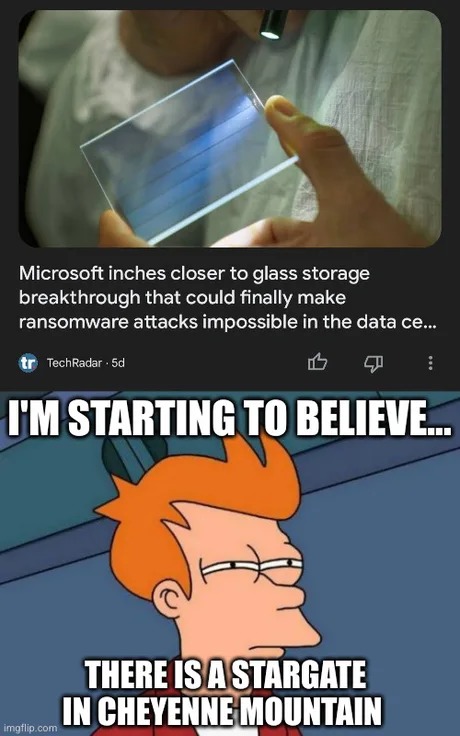 Microsoft inches closer to glass storage - meme