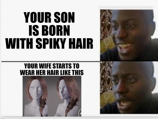 Spiky hair - meme