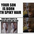 Spiky hair