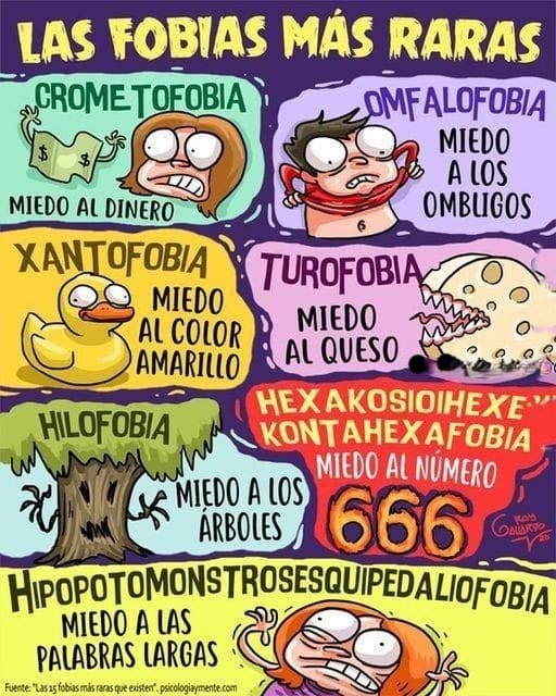 las fobias más raras - meme