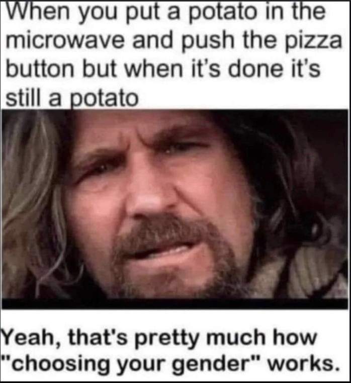 Potato gender am I - meme