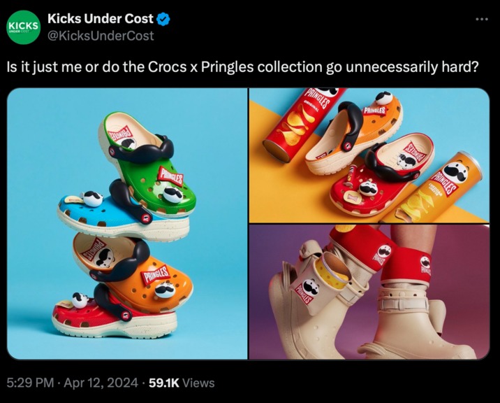 Crocs X Pringles meme