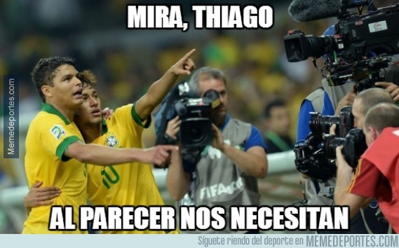 neymar y thiago silva - meme