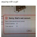 arguing with my girlfriend