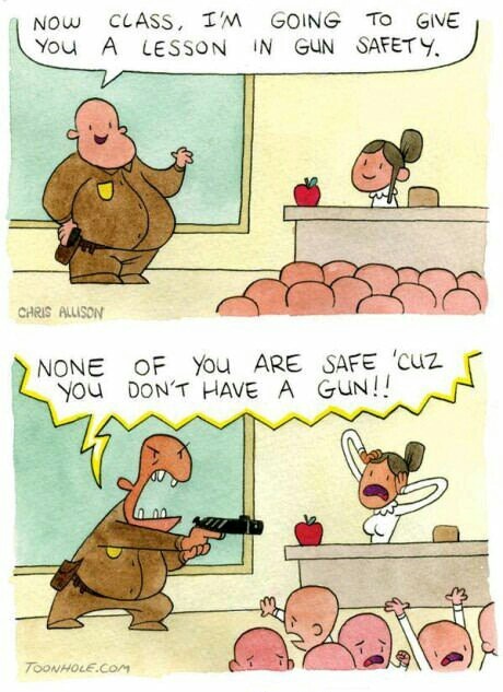 Gun safety for dummbies - meme