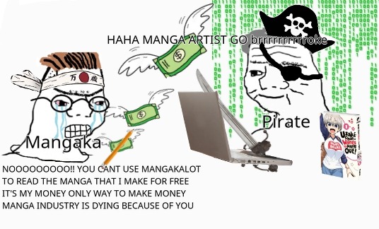 manga piracy go brr meme