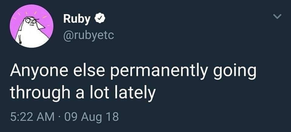 permanently going through a lot. vibes are seasonal - meme