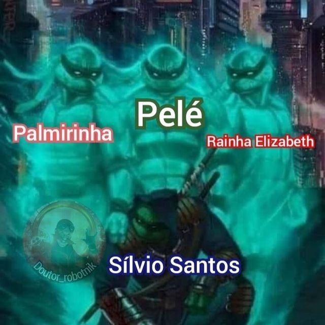 Sílvio Santos e Roberto Carlos são os únicos eternos vivos - meme