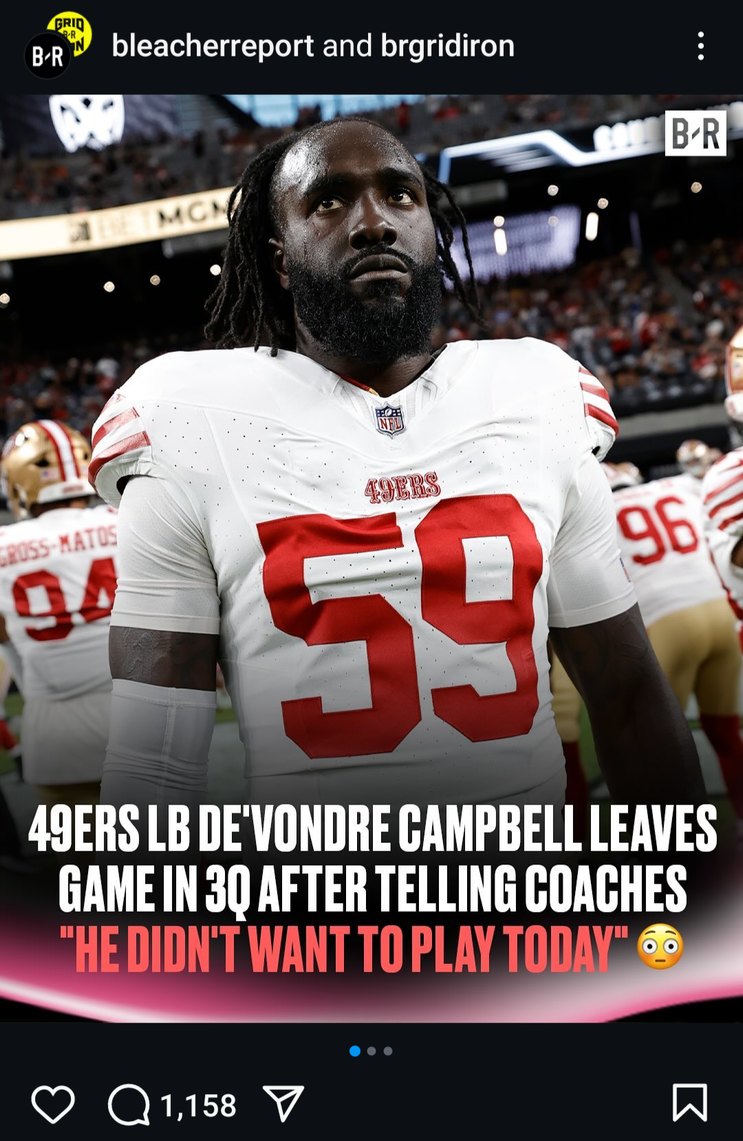 De'Vondre Campbell leaving the game meme news