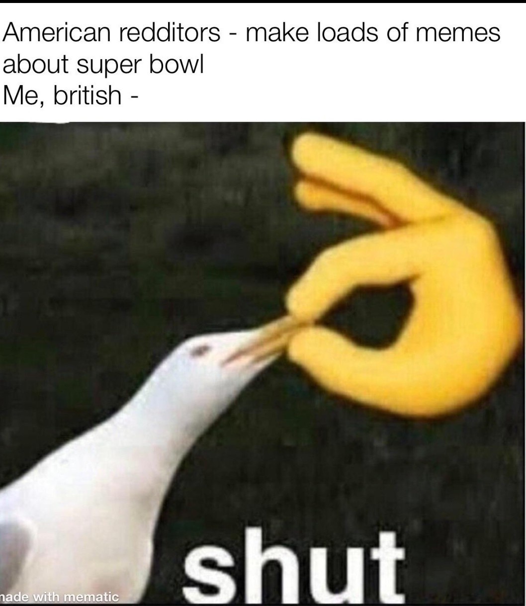 Stfu about the Superbowl. No one cares. - meme