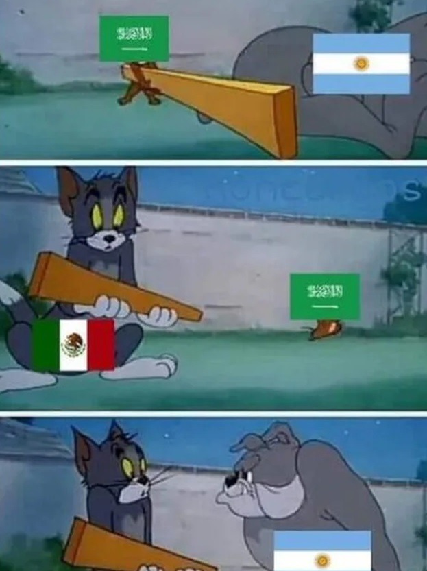 Meme Argentina vs México en el mundial 2022