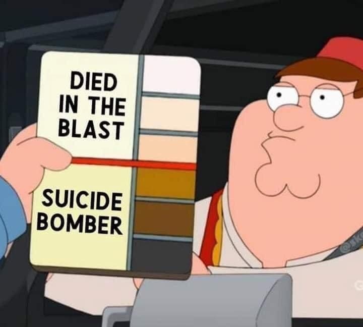 America just shrugged off a suicide bombing because he was white - meme