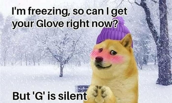 Doggo wants glove without G - meme