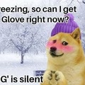 Doggo wants glove without G