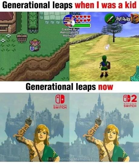 Back in my day we had to blow on cartridges, now it’s just download and cry - meme